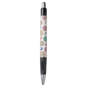 Singing Bird und Mandala Folk Art Pattern Kugelschreiber