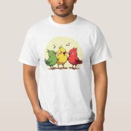 Singing Cartoon Birds Reggae Inspired  T-Shirt