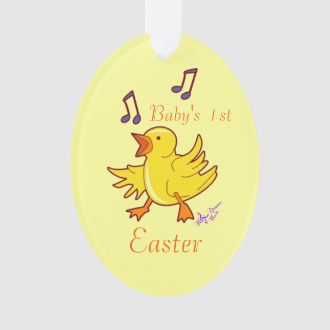 Singing Chick Baby's 1. Oval Ornament Oval (Vorderseite)