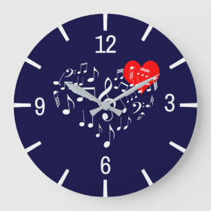 Singing Heart one-of-a-kind Große Wanduhr