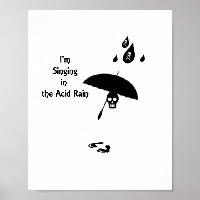 Singing In The Acid Rain Poster (Vorne)