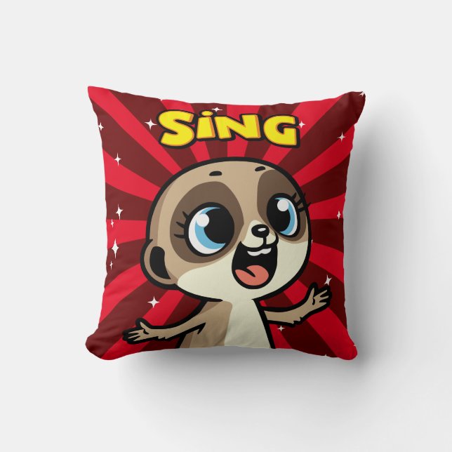 Singing Meerkat Kissen (Vorderseite)