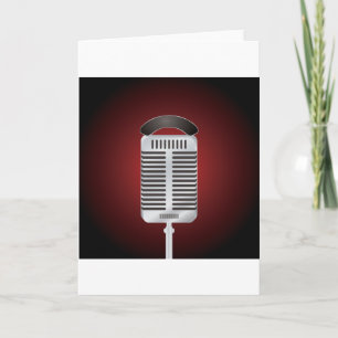 Singing Microphone Greeting Cards Karte