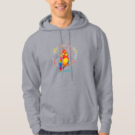**Singing Parrot – Cute Parrot Singing Illustratio Hoodie
