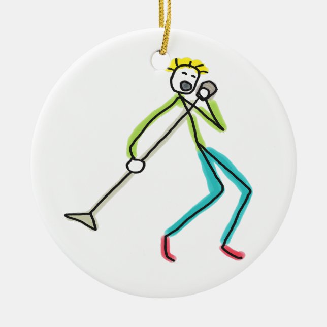 Singing Stickman Keramik Ornament (Vorne)