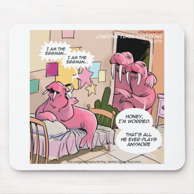 Singing Walrus Worried Mousepad (Vorne)