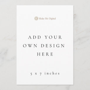 SINGLE 12x18 inch Hochzeitsprogramm/Menü Menükarte