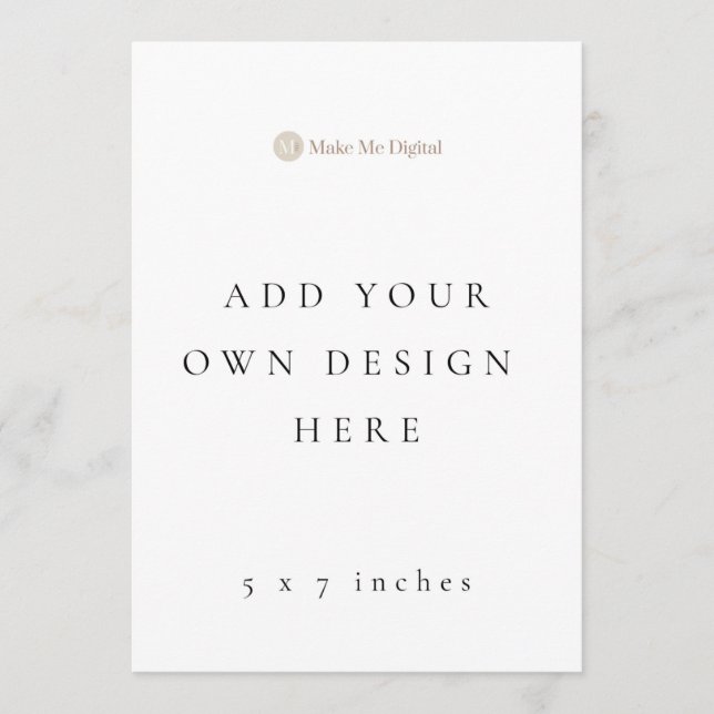 SINGLE 12x18 inch Hochzeitsprogramm/Menü Menükarte (Vorderseite)