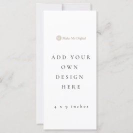 SINGLE 4 x 9 Zoll Add your own Design Program/Menu