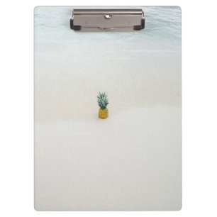 Single Ananas am Strand Klemmbrett