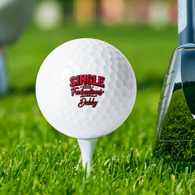Single and Fabulous Anti Valentines Day Golfball (Von Creator hochgeladen)