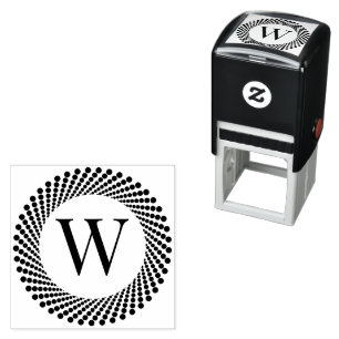 Single Anfangsbuchstaben für Monogramm, gerundete Permastempel