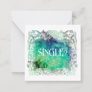*~* SINGLE? AP63 Relationship Flat Note Card Mitteilungskarte