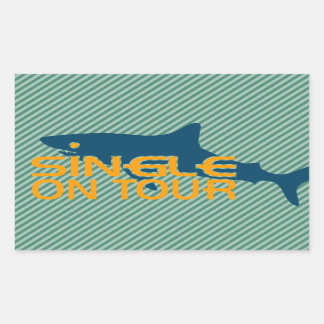 Single auf Tour Rechteckiger Aufkleber