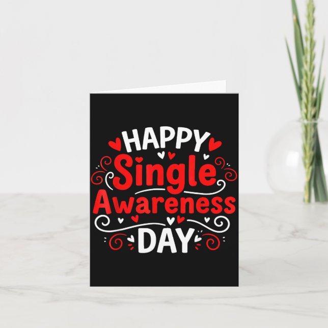 Single Awareness Day Lustiger Anti-valentine-Humor Karte (Vorderseite)