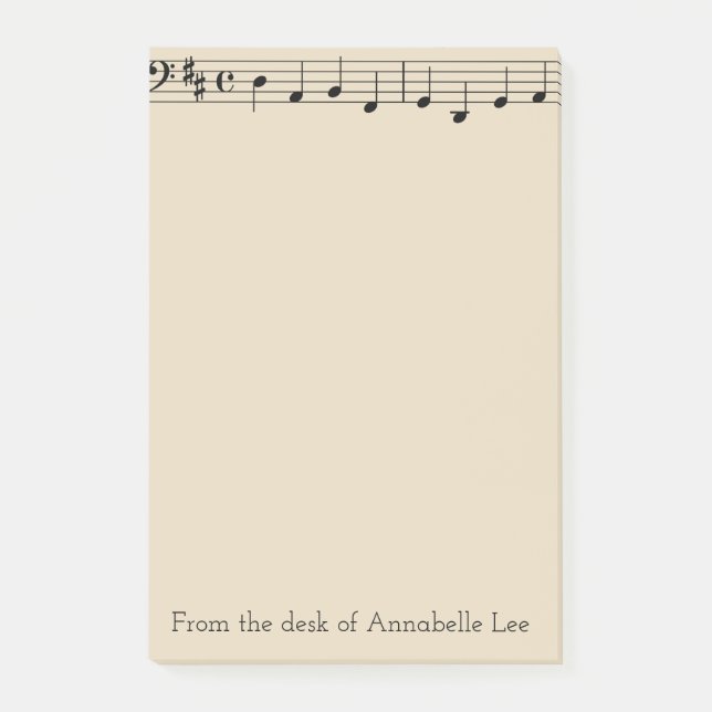Single-Bar von Musik Post-it Klebezettel (Vorderseite)