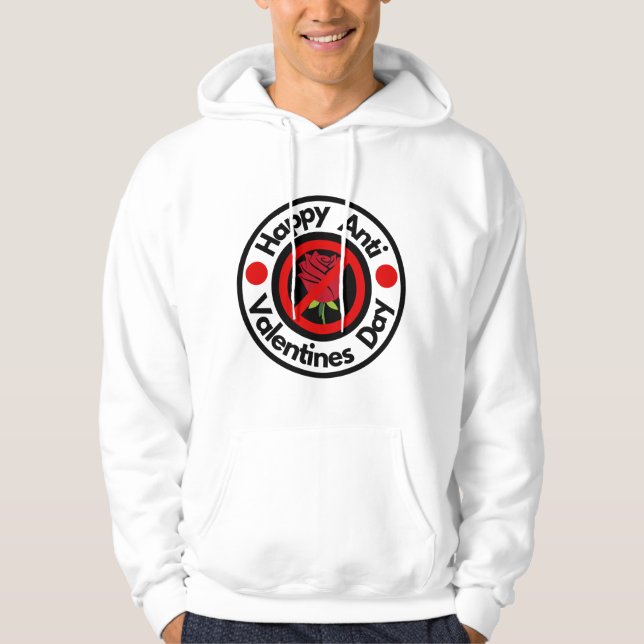 Single Bewusstsein Tag Funny Anti Valentinstag Hoodie (Vorderseite)