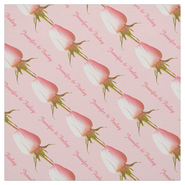 Single blass rosa Rosa Hochzeitsware individuelle  Stoff (Muster)