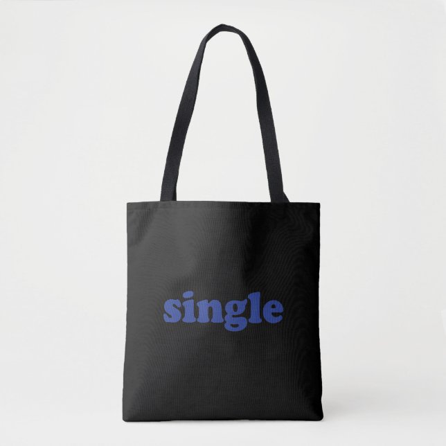 "Single", blaue Buchstaben schwarz (Vorderseite)