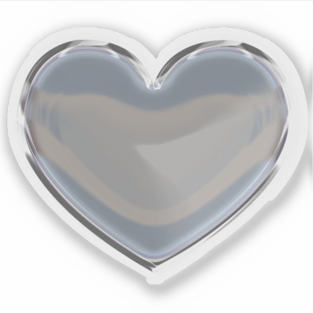 Single Chrome Heart Sticker (Vorderseite)