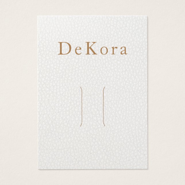 Single-Clip-Display-Karte mit weißem Leder (Vorderseite)