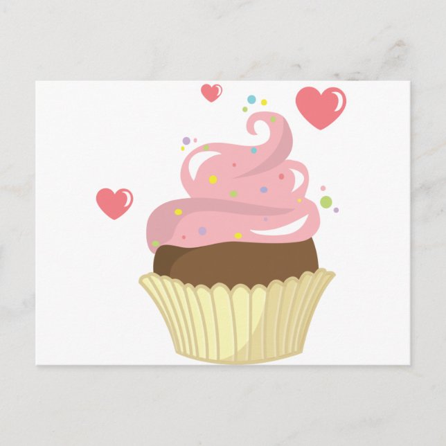 Single Cupcake Postkarte (Vorderseite)