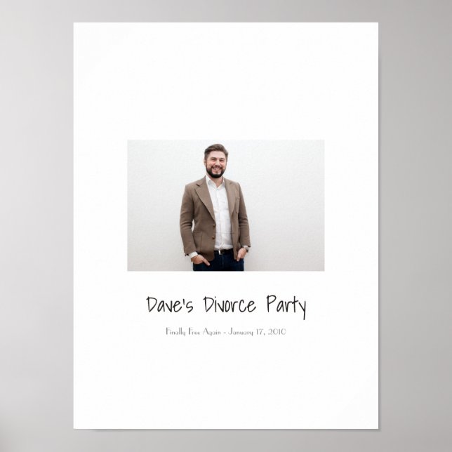 Single der Scheidungsabgrenzung im Party Poster (Vorne)