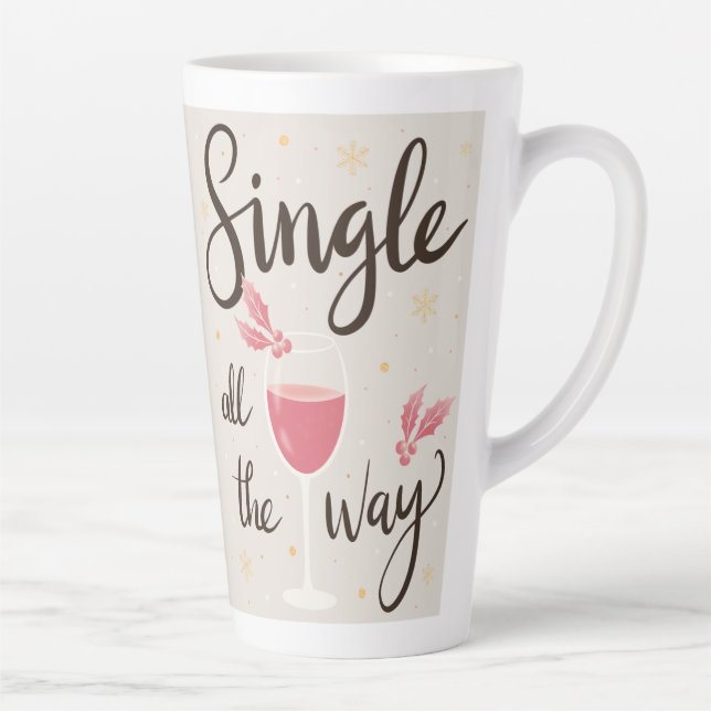 Single Die ganze Weihnachtszeit Latte Tasse (Rechts)