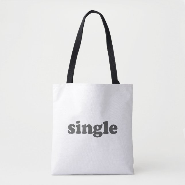 "Single" dunkelgraue Buchstaben weiß (Vorderseite)