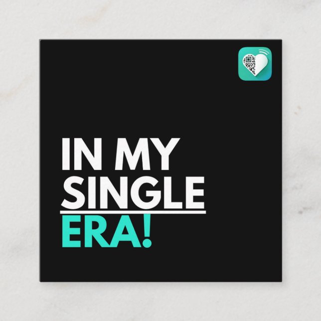 SINGLE ERA QUADRATISCHE VISITENKARTE (Vorderseite)