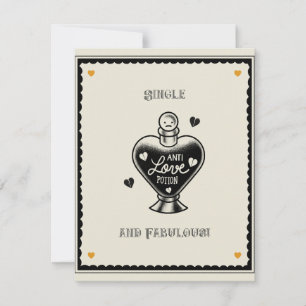 Single & Fabulous Anti-Liebe-Karte Mitteilungskarte