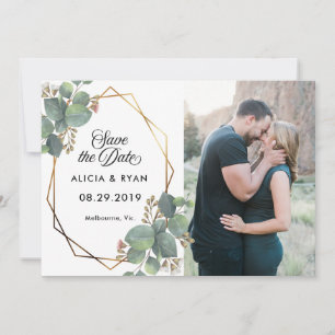 Single Foto Eukalyptus Geoframe Save the Date
