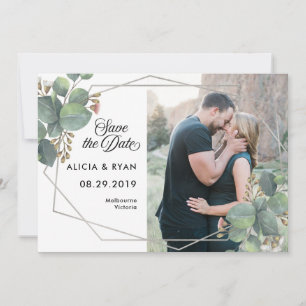 Single Foto Eukalyptus Geoframe Save the Date