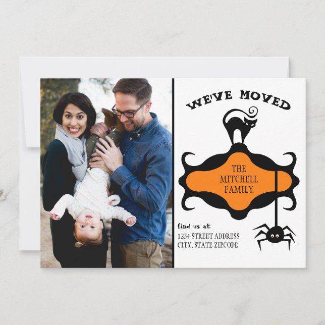 Single Foto Neue Adresse Halloween Wir haben uns b Ankündigung (Vorderseite)