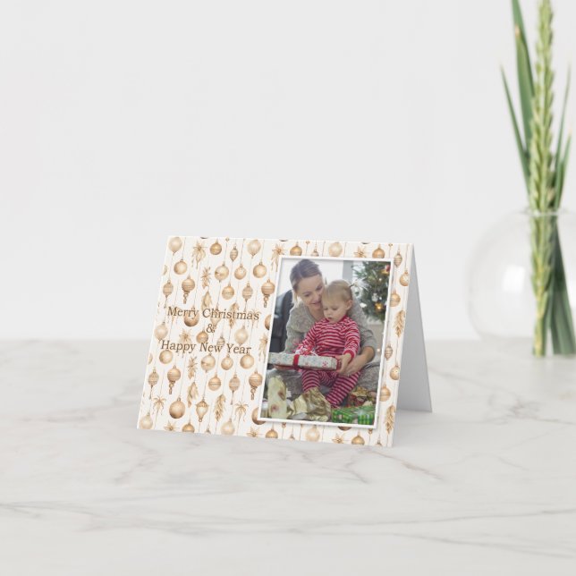 Single Foto Weihnachtsausstellung Weihnachtskarte Dankeskarte (Vorderseite)