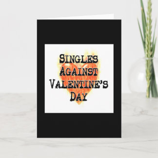 Single gegen Valentinstag Feiertagskarte