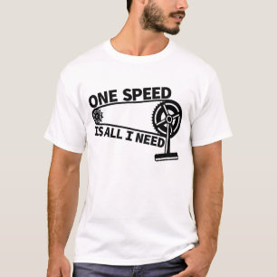 Single-Geschwindigkeit Festgefahrrad T-Shirt