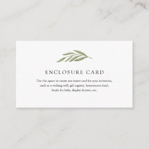 Single Greenery Branch Enclosure Card Begleitkarte