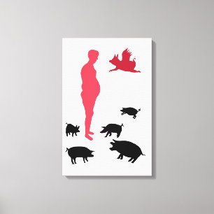 Single, gutes Essen aus Vegeterien, der Bauernhof Leinwanddruck