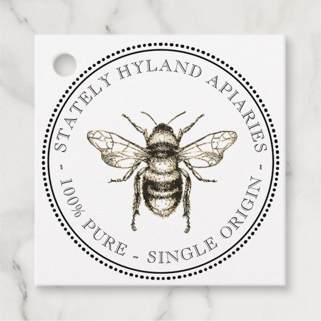 Single Herkunft Honig Produktkontakte Informatione Geschenkanhänger (Vorderseite)