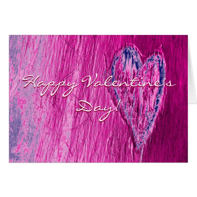 Single Herzlichen Glückwunsch Valentinstag in Rosa (Vorderseite (Horizontal))