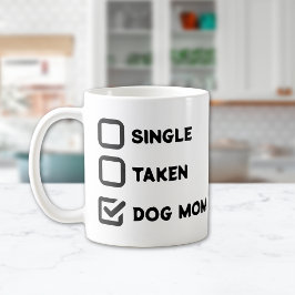 Single "Hunde-Mama" oder "Hunde-Liebhaber" Kaffeetasse