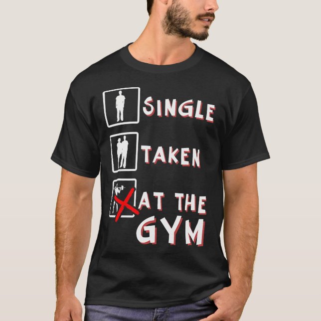 Single im Fitnessraum für Fitness Bodybui T-Shirt (Vorderseite)