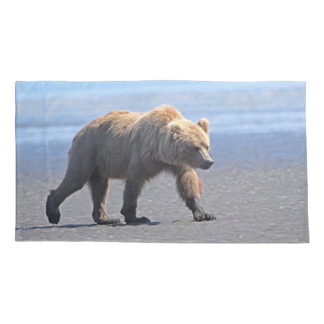 Single King Size Pillowcase of Grizzlybär Kissenbezug (Rückseite)