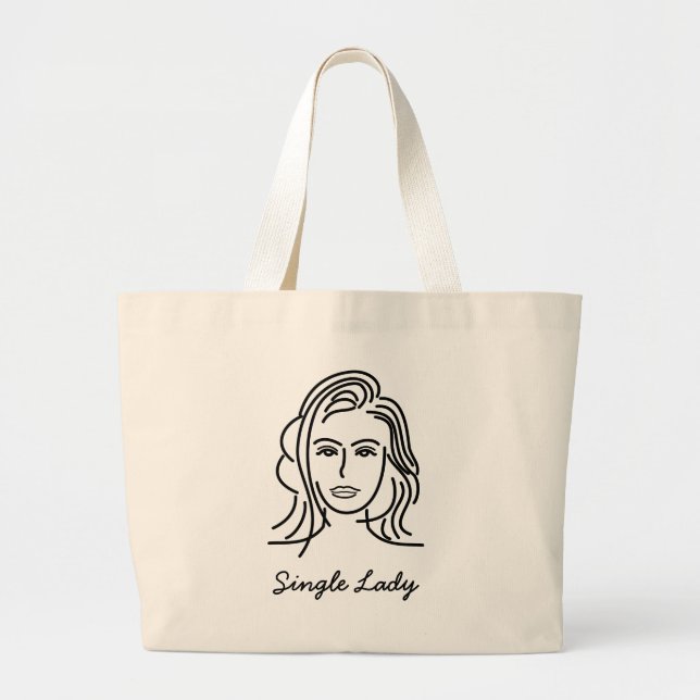 Single Lady Gorgeous Tote Bag Jumbo Stoffbeutel (Vorne)