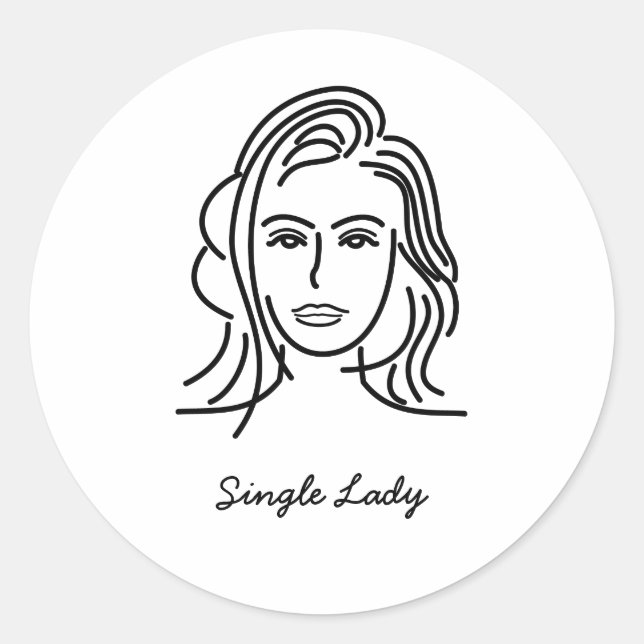 Single Lady Stickers (Vorderseite)