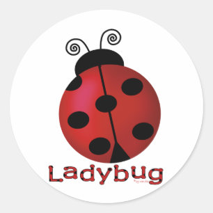Single Ladybug Runder Aufkleber