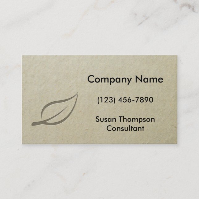 Single-Leaf-Imitate mit Embossed Graphic Visitenkarte (Vorderseite)