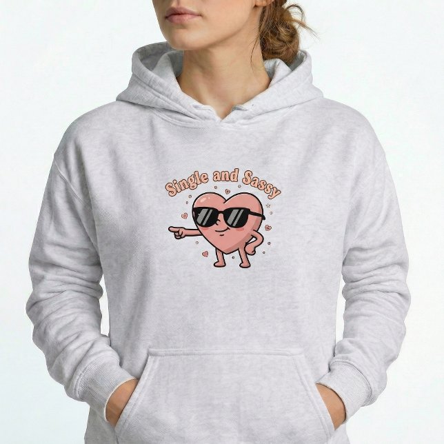 Single life Funny Retro Heart Pullover Hoodie Gift (Von Creator hochgeladen)