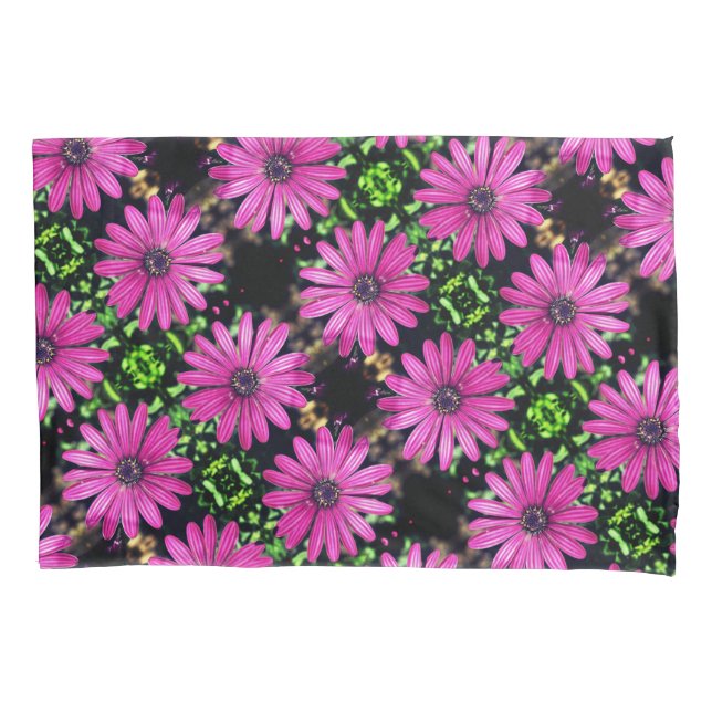 Single Lila African Daisy Blume Muster Kissenbezug (Vorderseite)